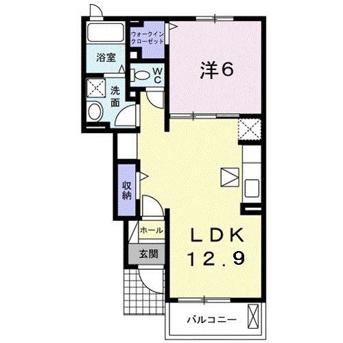 ベル・ラフォーレ(1LDK/1階)の間取り写真