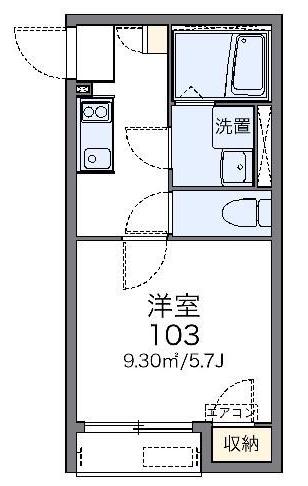 レオネクスト東玉川(1K/1階)の間取り写真