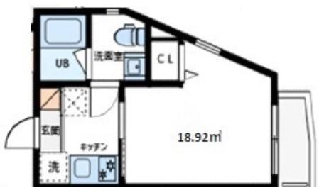 EXENTIA-NISHIARAI(1K/3階)の間取り写真