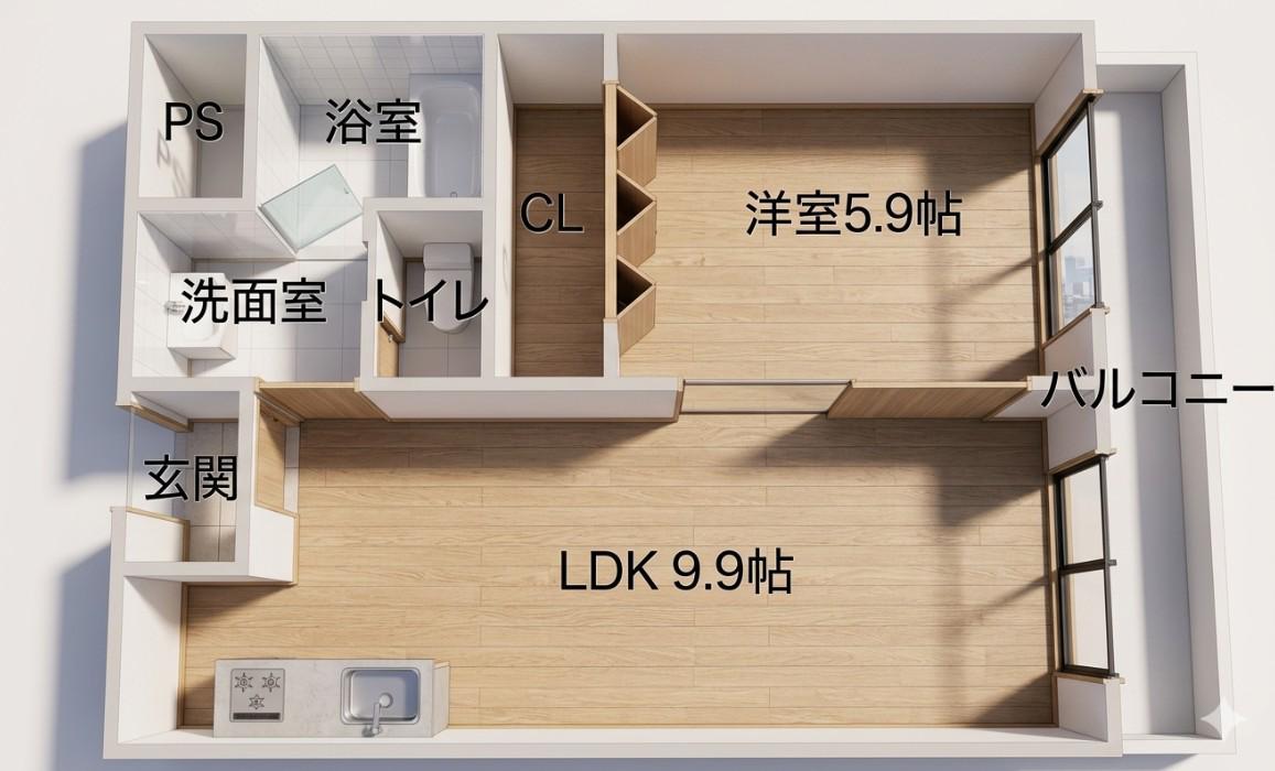 メゾン千田町(1LDK/3階)の間取り写真