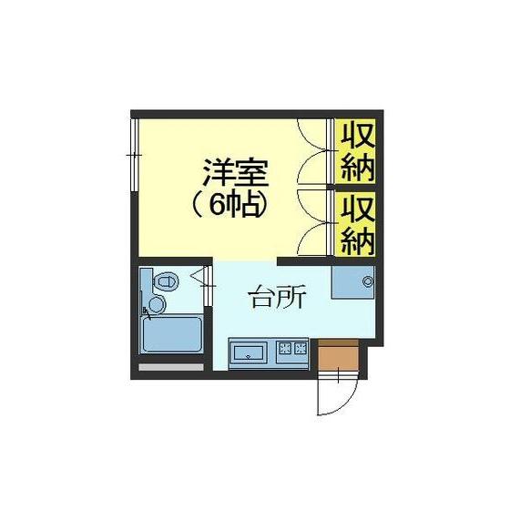 アーバンハイツ根塚(1K/2階)の間取り写真