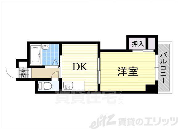 上新庄グランドハイツ北(1DK/3階)の間取り写真
