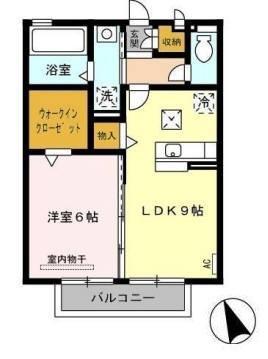 レセンテ・ミーテ(1LDK/1階)の間取り写真