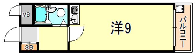 ラフラタニテ(ワンルーム/3階)の間取り写真
