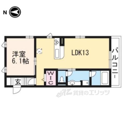 フォレスト桃山筑前台(1LDK/1階)の間取り写真