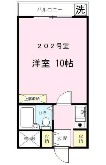 ブリックハイツ(1K/2階)の間取り写真
