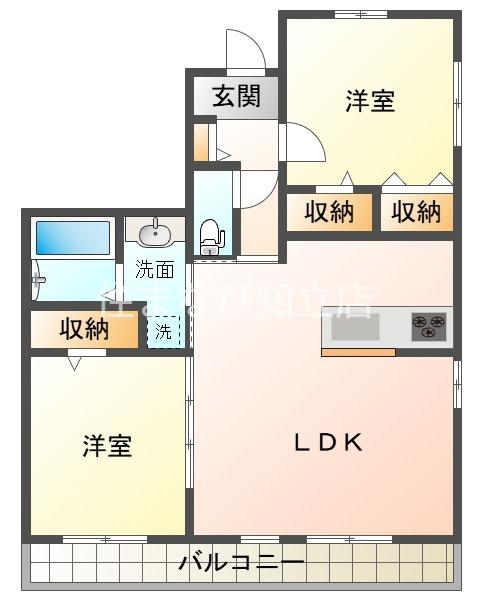 ETHIQUE(2LDK/3階)の間取り写真