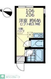 大口プルミエ(ワンルーム/1階)の間取り写真
