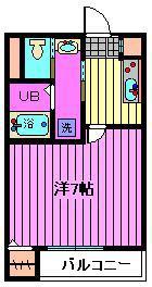ILE LA MAIN ELEVEE HIGASHIURAWA(1K/2階)の間取り写真