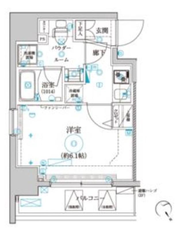 クレイシア品川戸越(1K/2階)の間取り写真