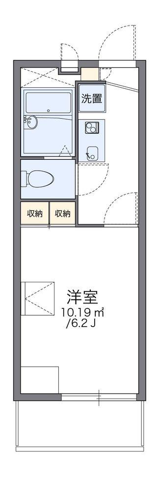 レオパレスカワキタ(1K/1階)の間取り写真