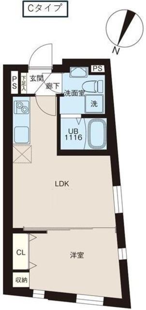 レピュア北池袋駅前レジデンス(1LDK/4階)の間取り写真