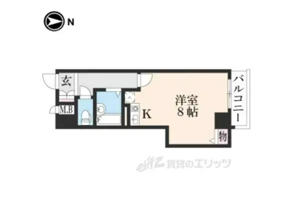 PRESSANCE京都清水(ワンルーム/2階)の間取り写真
