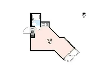プレスイン豊(ワンルーム/4階)の間取り写真