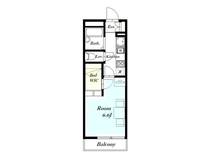 レオパレスミワノパーク(1K/2階)の間取り写真