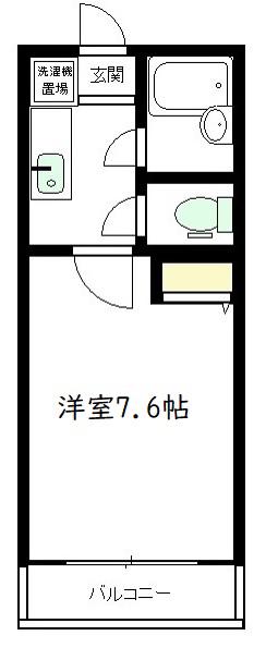 ESD泉本町(1K/2階)の間取り写真