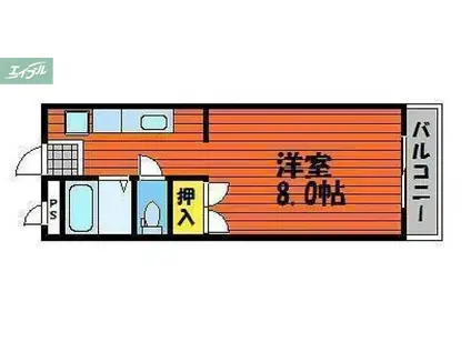 ドリームマンション(1K/2階)の間取り写真