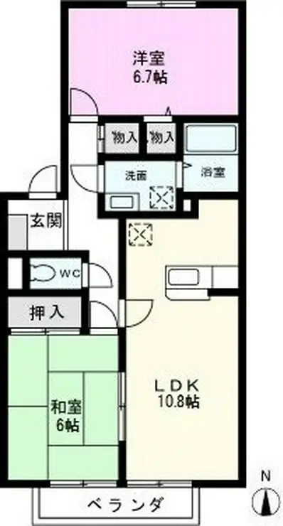 ドミールナカノIII 1階階 間取り