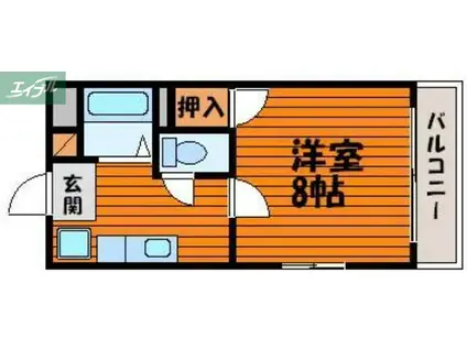 サンフラワー(1K/2階)の間取り写真