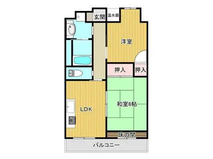 さくらB.D(2DK/2階)の間取り写真