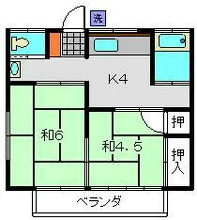 第二うるし原荘 2階階 間取り