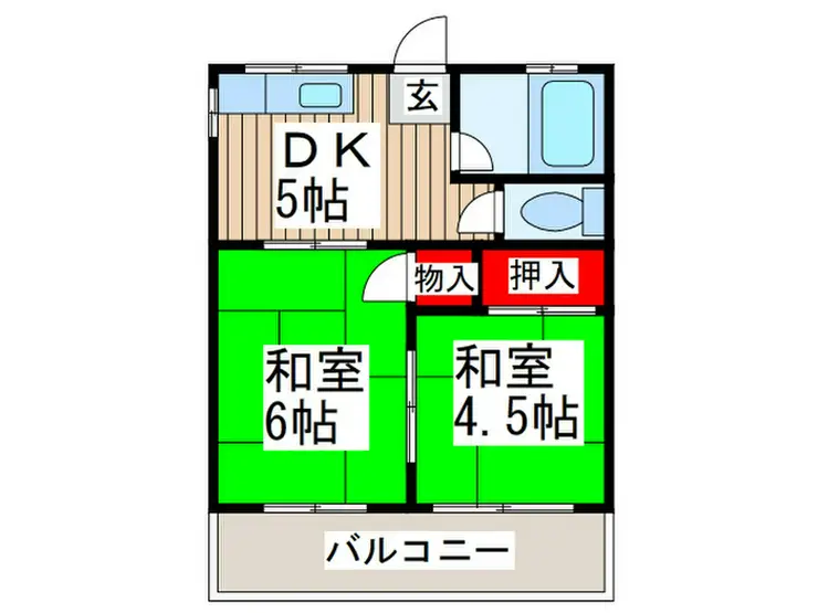 コーポ八木崎 2階階 間取り