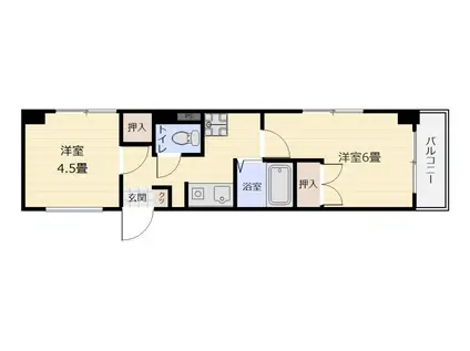 グリーン・ゲイブルス(2K/3階)の間取り写真