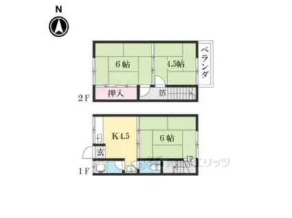 スタイル土師2(3DK/1階)の間取り写真