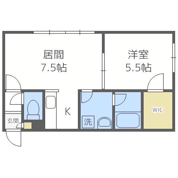 ステージノア東札幌(1LDK/1階)の間取り写真