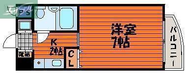 アルファ京町(1K/3階)の間取り写真