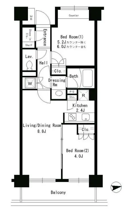 パークアクシス文京ステージ 3階階 間取り