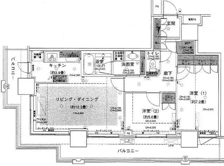ベイクレストタワー 33階階 間取り
