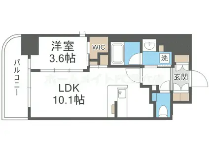 コンフォリア・リヴ北浜淡路町(1LDK/7階)の間取り写真