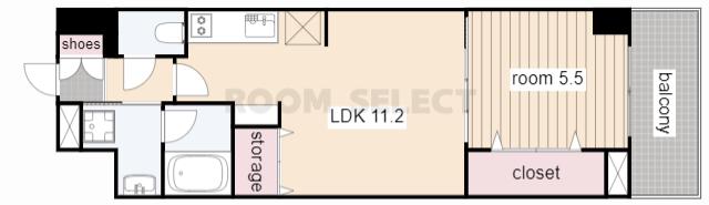 グランルクレ新栄イースト(1LDK/2階)の間取り写真