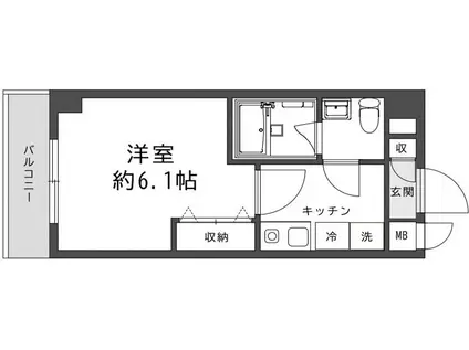 エルスタンザ浦和常盤(1K/4階)の間取り写真