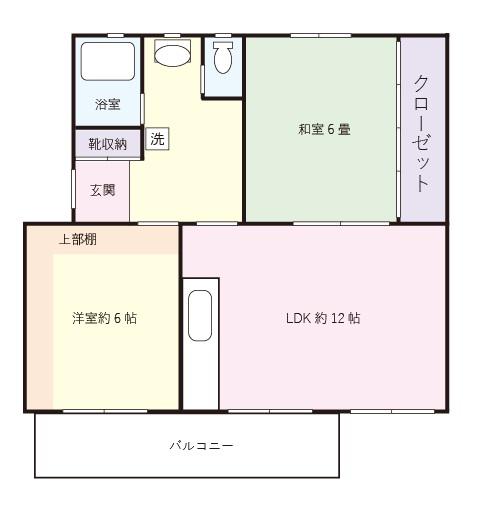 習志野台12街区8号棟(2LDK/2階)の間取り写真