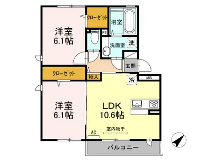 ポラリス(2LDK/3階)の間取り写真