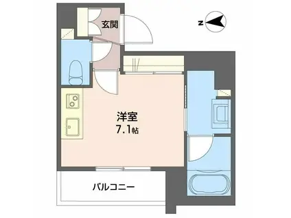 ヴィレッタ鉄砲町(ワンルーム/3階)の間取り写真