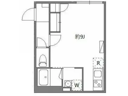 ソラシアレジデンス早稲田(ワンルーム/1階)の間取り写真