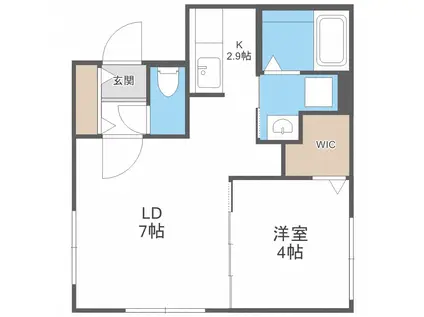 PRINCEHOMESS517(1LDK/4階)の間取り写真