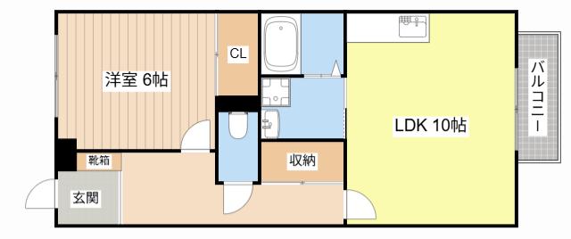 CASA FORESTA(1LDK/1階)の間取り写真