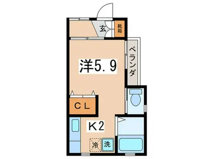 アーバンヒルズ菊名(1K/1階)の間取り写真