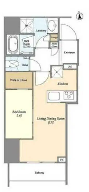 ルジェンテ新宿御苑前 1階階 間取り