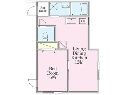 MIAOW CHIGASAKI(1LDK/1階)の間取り写真