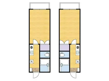 アメニティIN唐津(1K/2階)の間取り写真