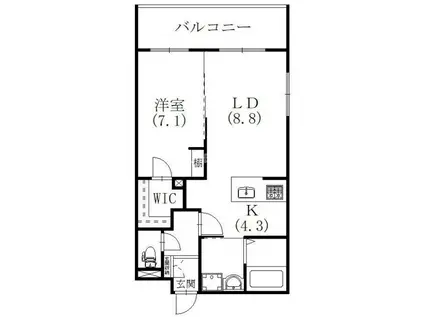 D.P. パークヒルズ(1LDK/5階)の間取り写真