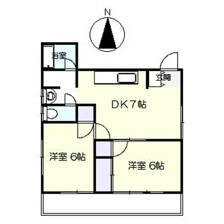 サンフラワーコーポ 1階階 間取り