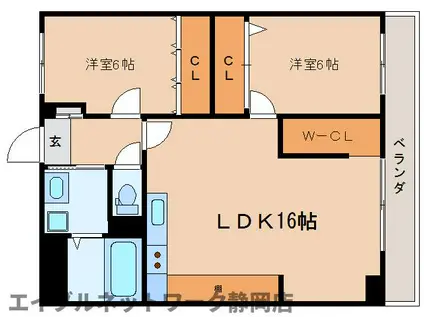 MAISON DE CALM(2LDK/2階)の間取り写真