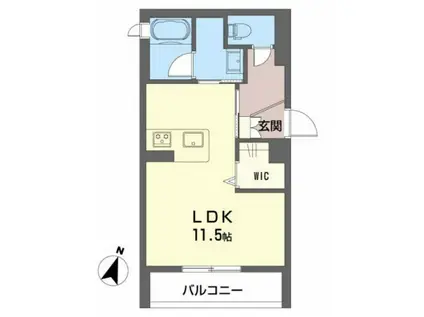 シャーメゾン西旭(ワンルーム/3階)の間取り写真