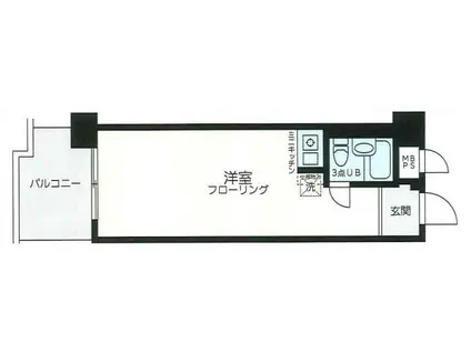 ライオンズマンション南太田第2(ワンルーム/2階)の間取り写真